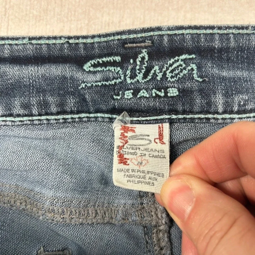 Vintage Silver Jeans Womens 28 Aiko Low Rise Flare Denim Blue Y2K Retro Bell
